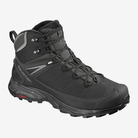 Salomon X ULTRA MID WINTER CS WP Mens Hiking Boots Black UK JRIG
